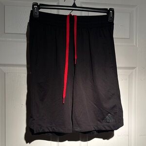 Adidas Men's Athletic Shorts in Black with Red Accents